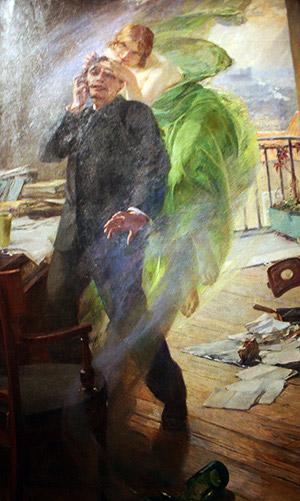 Green Muse Painting by Albert Maignan